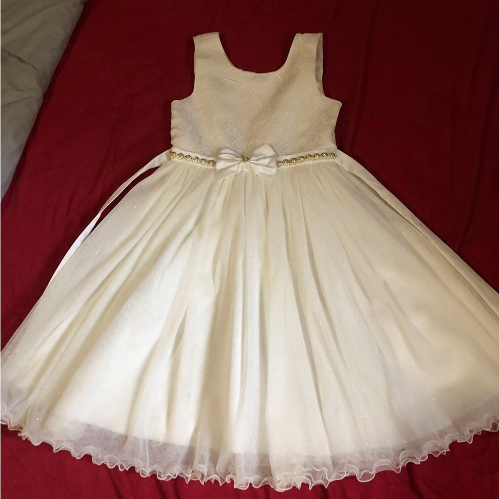 Cream church/baptism dress.